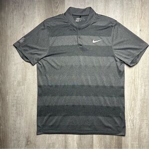 Nike Dri-Fit Gray Snap Henley Golf Polo Shirt